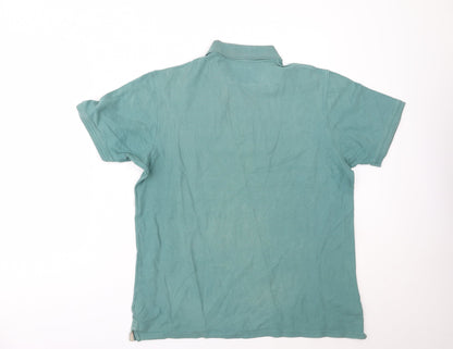 Maine New England Mens Green    Polo Size M