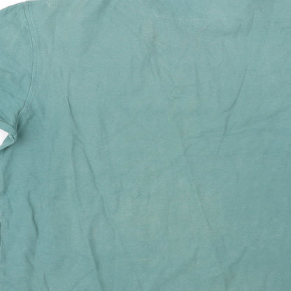 Maine New England Mens Green    Polo Size M