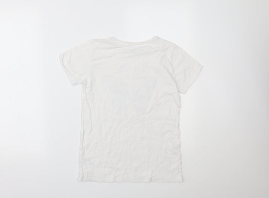 Primark Girls White   Pullover T-Shirt Size 11-12 Years