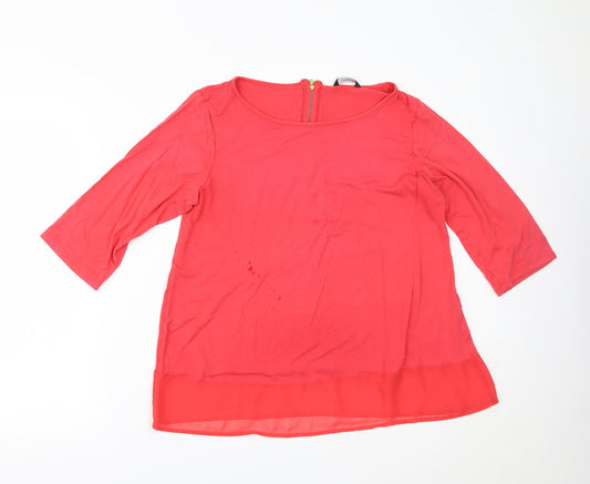 George Womens Red   Basic Blouse Size 16