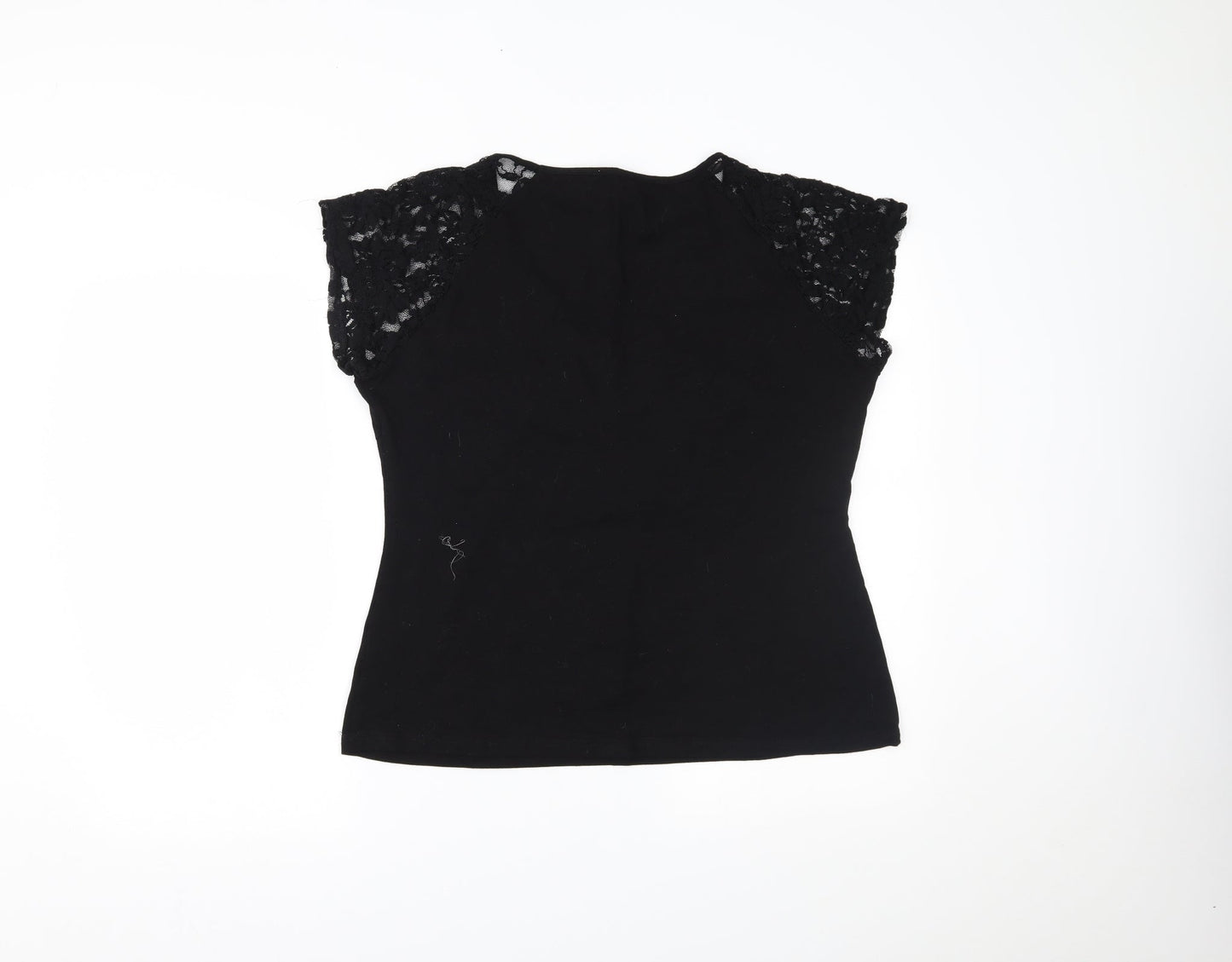 Womens UK Size 2XL Yoins Black Basic Blouse