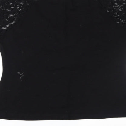 Womens UK Size 2XL Yoins Black Basic Blouse
