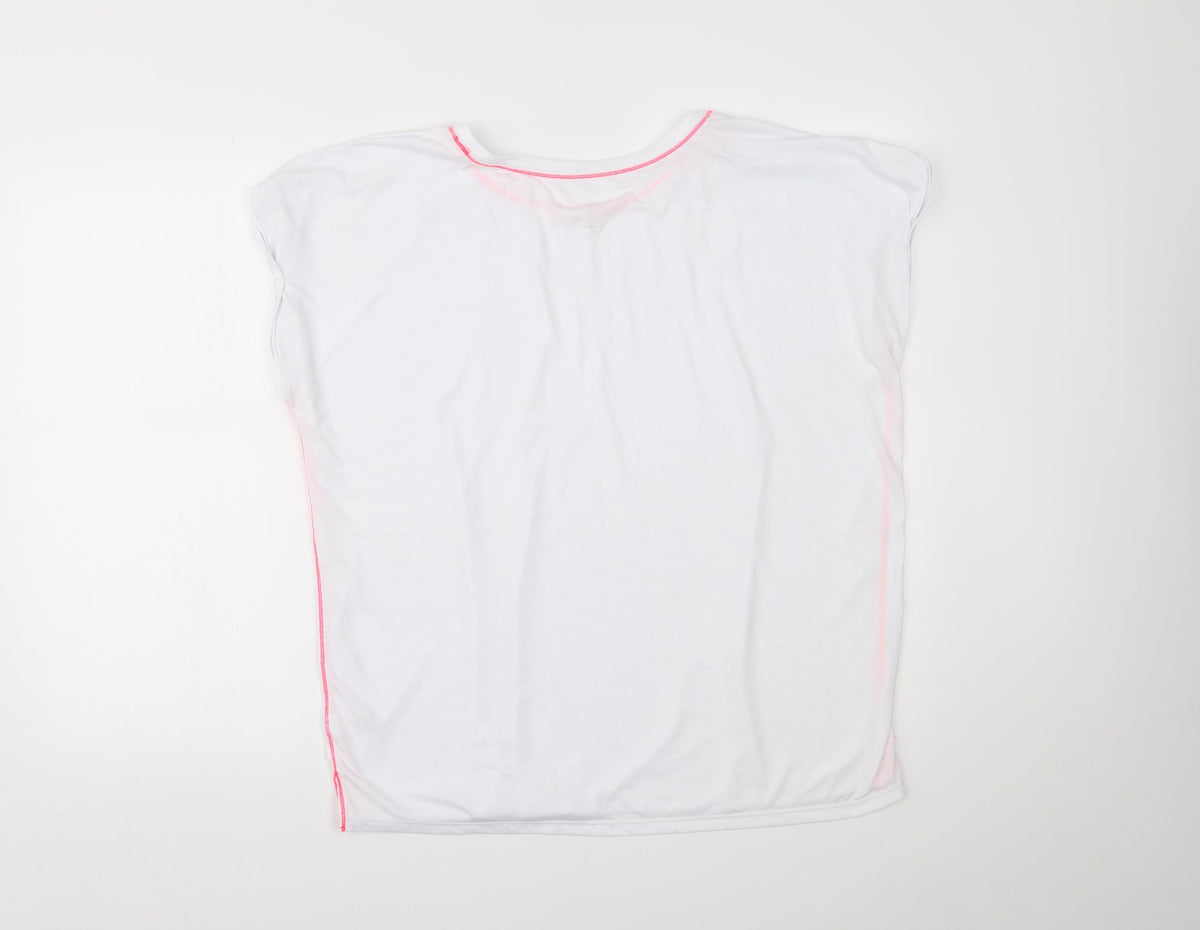 George Womens White   Pullover T-Shirt Size XL