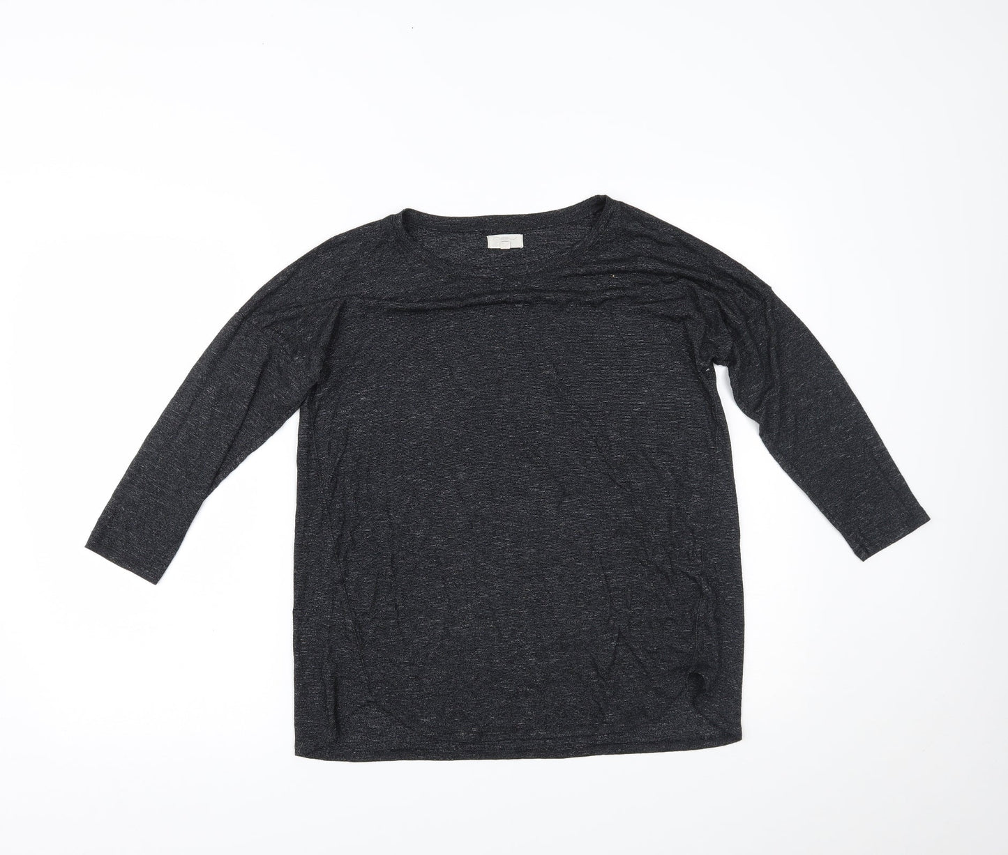 Womens UK Size 10 New Look Grey Basic Blouse