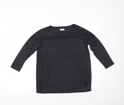 Womens UK Size 10 New Look Grey Basic Blouse