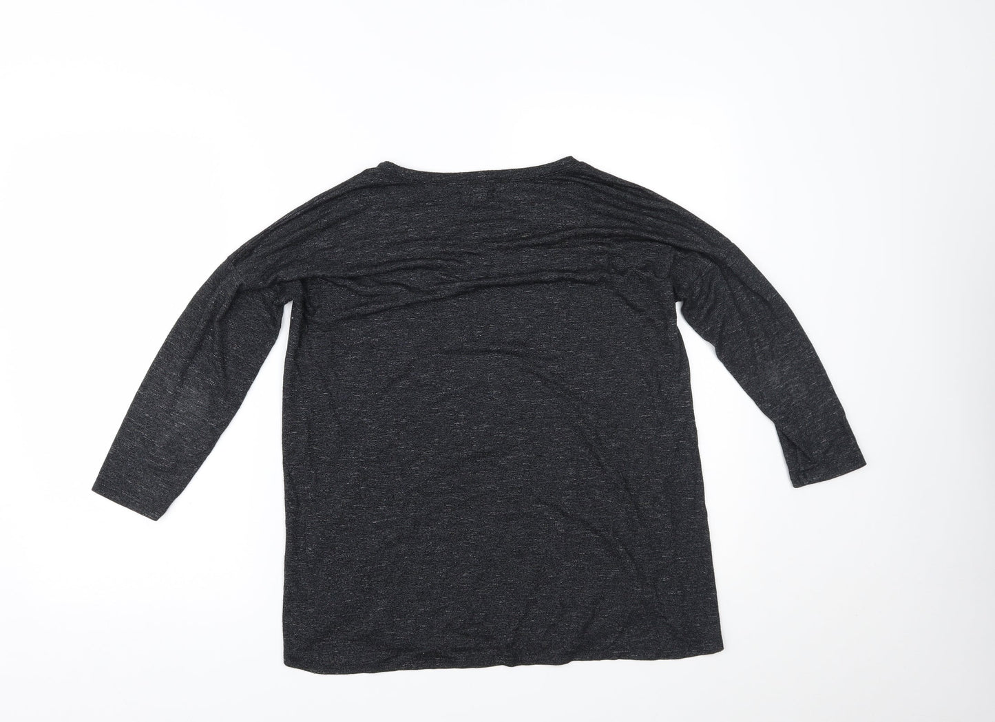Womens UK Size 10 New Look Grey Basic Blouse