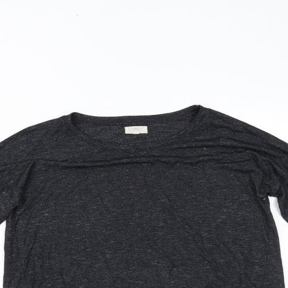 Womens UK Size 10 New Look Grey Basic Blouse