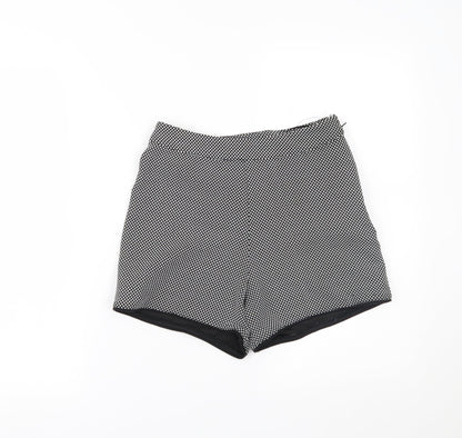 Lipsy Womens Black Polka Dot  Hot Pants Shorts Size 8