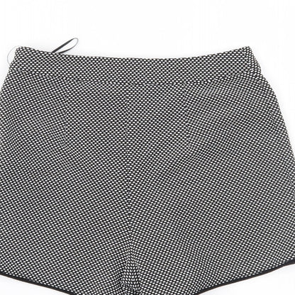 Lipsy Womens Black Polka Dot  Hot Pants Shorts Size 8