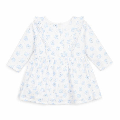 Matalan Girls Blue Floral  A-Line  Size 3-6 Months