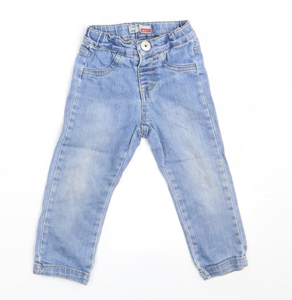 name it Girls Blue   Cargo Jeans Size 18-24 Months