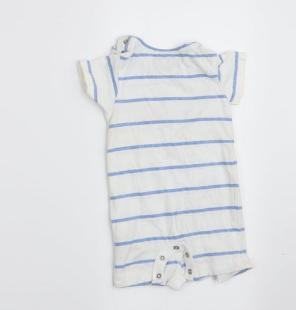 Blue Zoo Boys Blue Animal Print  Romper One-Piece Size 3-6 Months  - Daddy & Me