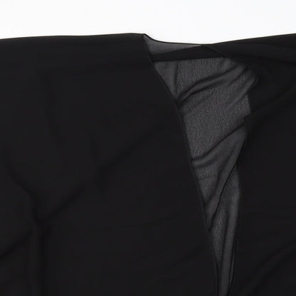 Womens UK Size One Size Preworn Black Cape Jumper