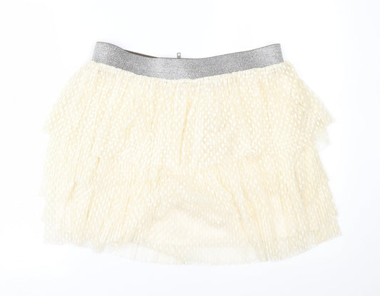 A wear Womens White   A-Line Skirt Size L  - layered