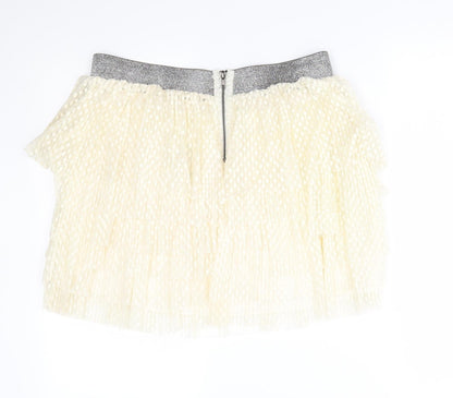 A wear Womens White   A-Line Skirt Size L  - layered