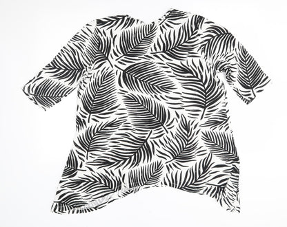 capsule Womens White Floral  Basic Blouse Size 20