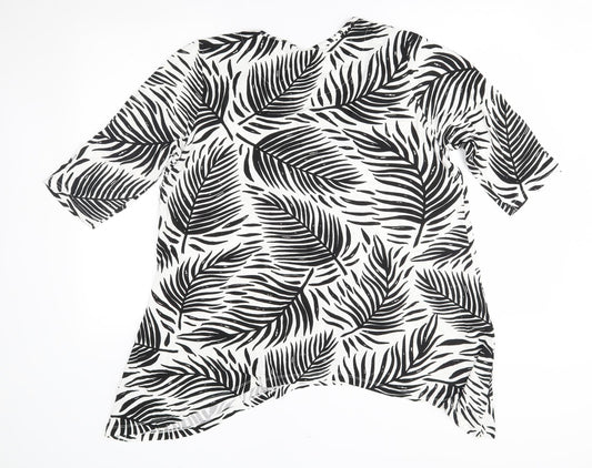 capsule Womens White Floral  Basic Blouse Size 20