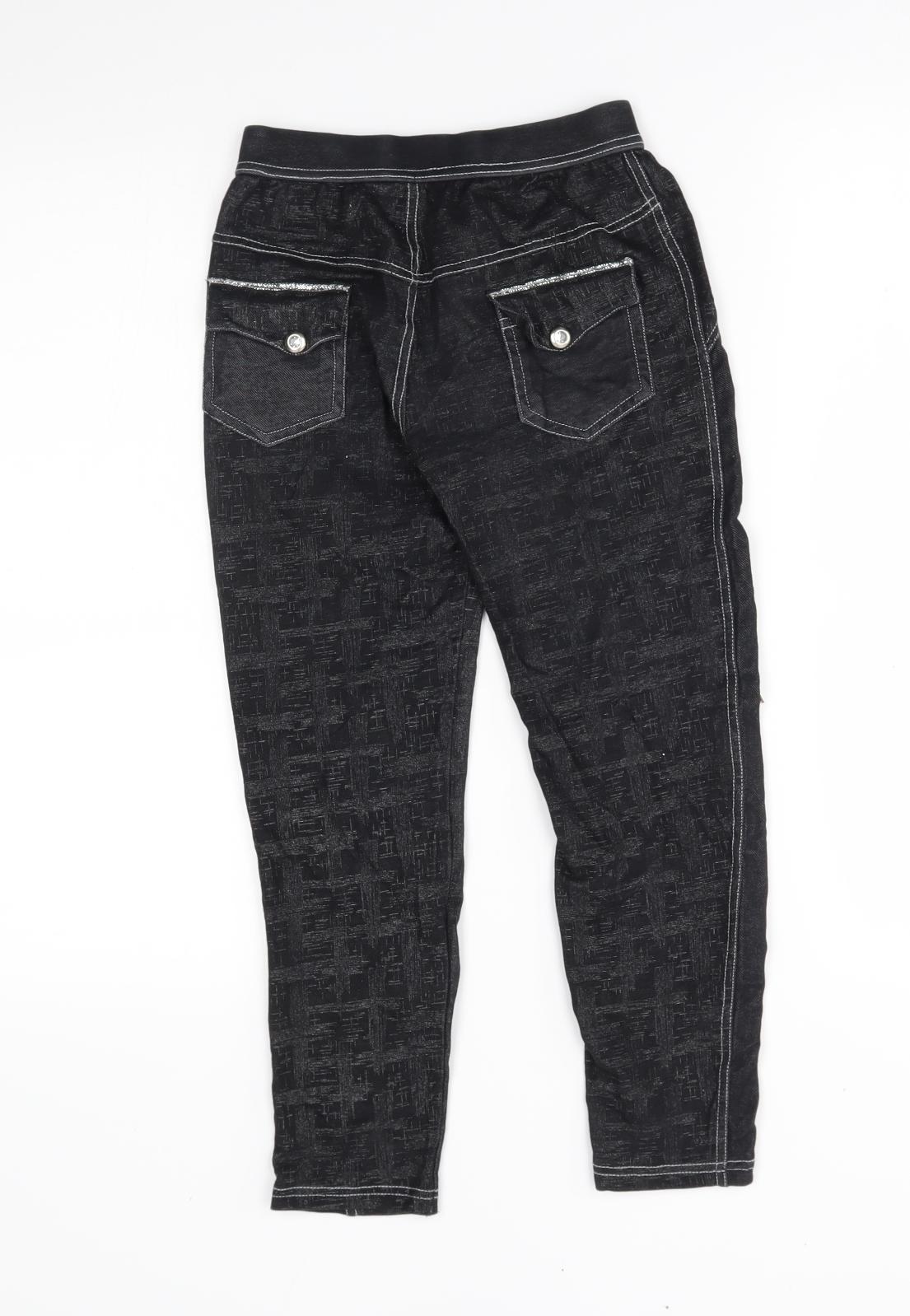Womens UK Size S Preworn  Jogger Black Leggings