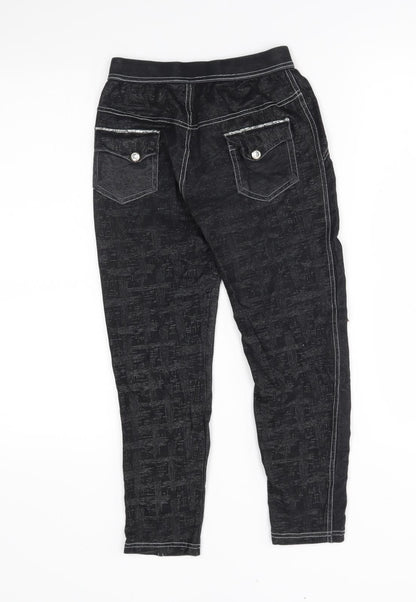 Womens UK Size S Preworn  Jogger Black Leggings