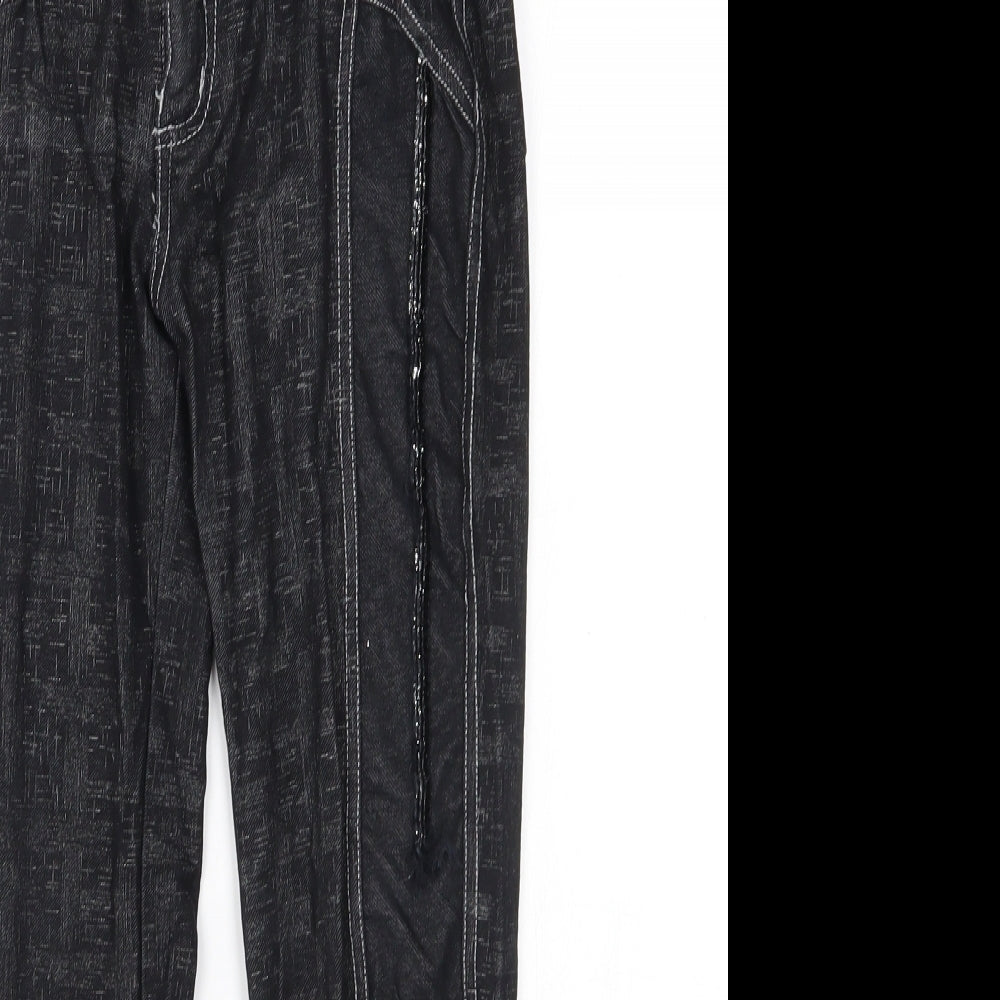 Womens UK Size S Preworn  Jogger Black Leggings