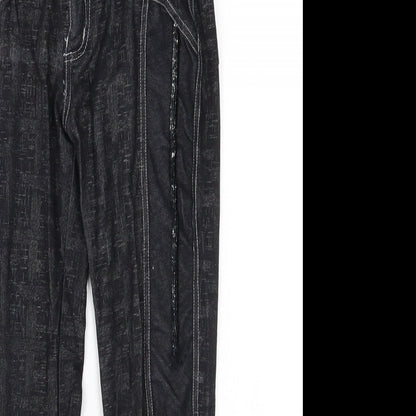 Womens UK Size S Preworn  Jogger Black Leggings