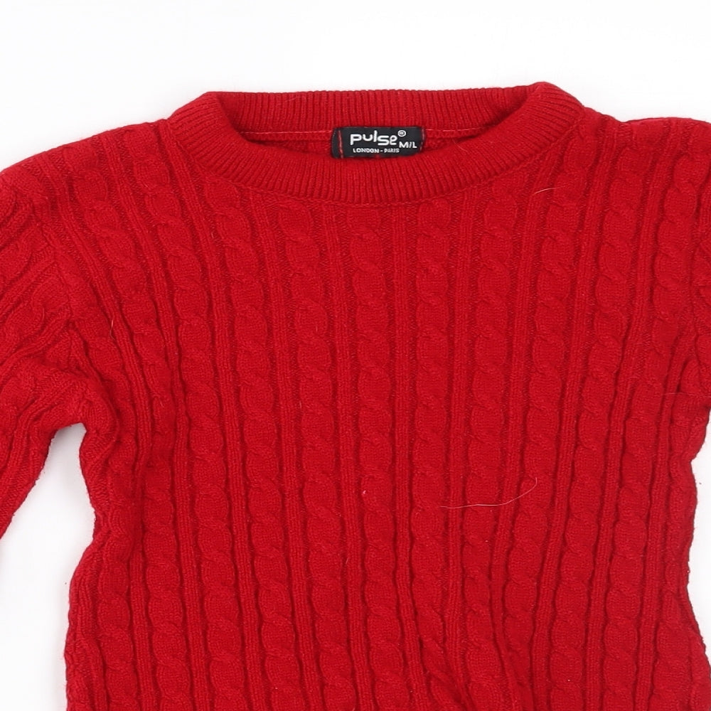 Womens UK Size M Pulse Red Pullover Jumper
