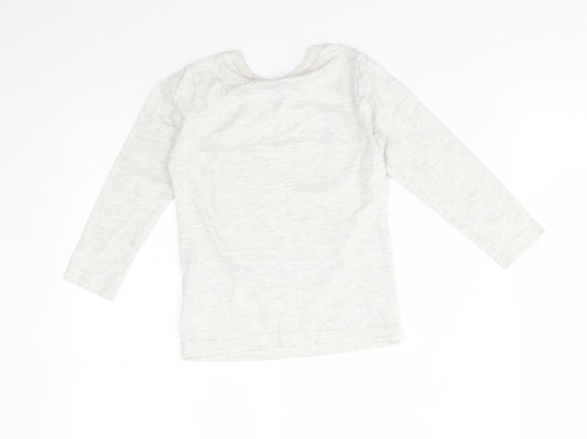 M&S Boys Grey   Basic T-Shirt Size 2-3 Years  - have your elf a merry christmas