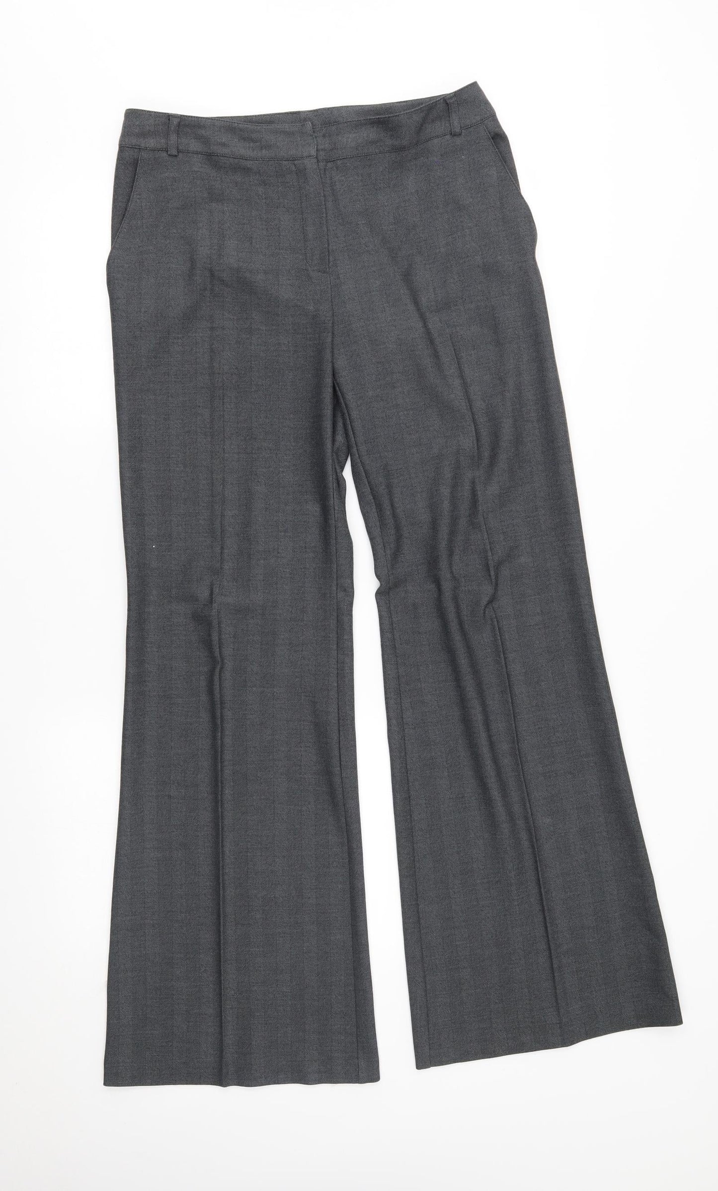 Womens UK Size 12 NEXT Regular Fit Bloomer Grey Trousers