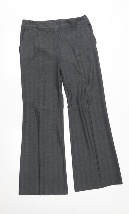 Womens UK Size 12 NEXT Regular Fit Bloomer Grey Trousers
