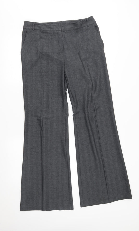 Womens UK Size 12 NEXT Regular Fit Bloomer Grey Trousers