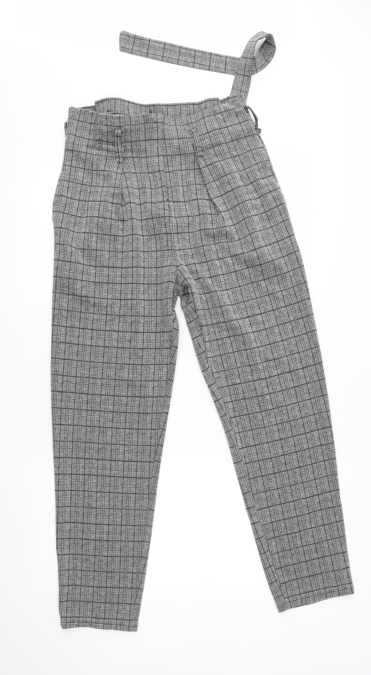 Womens UK Size M Preworn Regular Fit Rain Trousers Grey Trousers