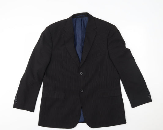 Mens UK Size  Greenwoods Regular Black Suit Jacket