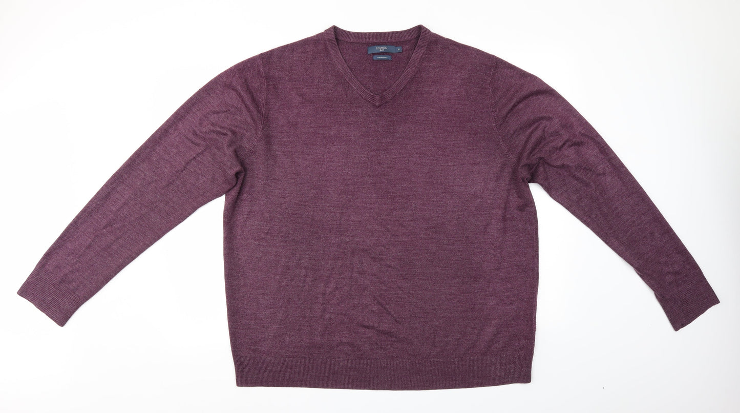 Atlantic Bay Mens Purple   Pullover Jumper Size XL