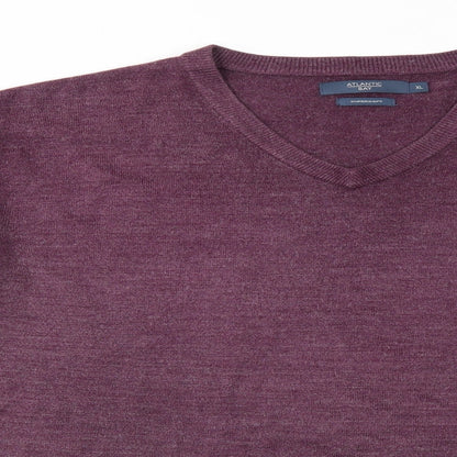Atlantic Bay Mens Purple   Pullover Jumper Size XL