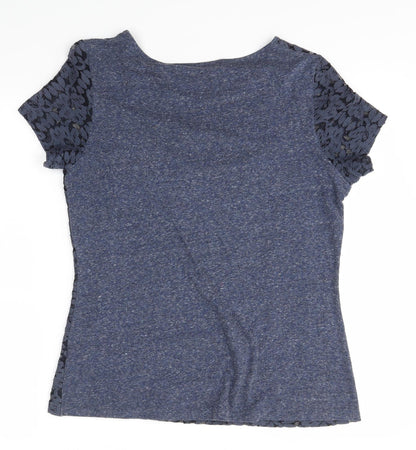 PAYNE STUDIO Womens Blue   Basic T-Shirt Size 12
