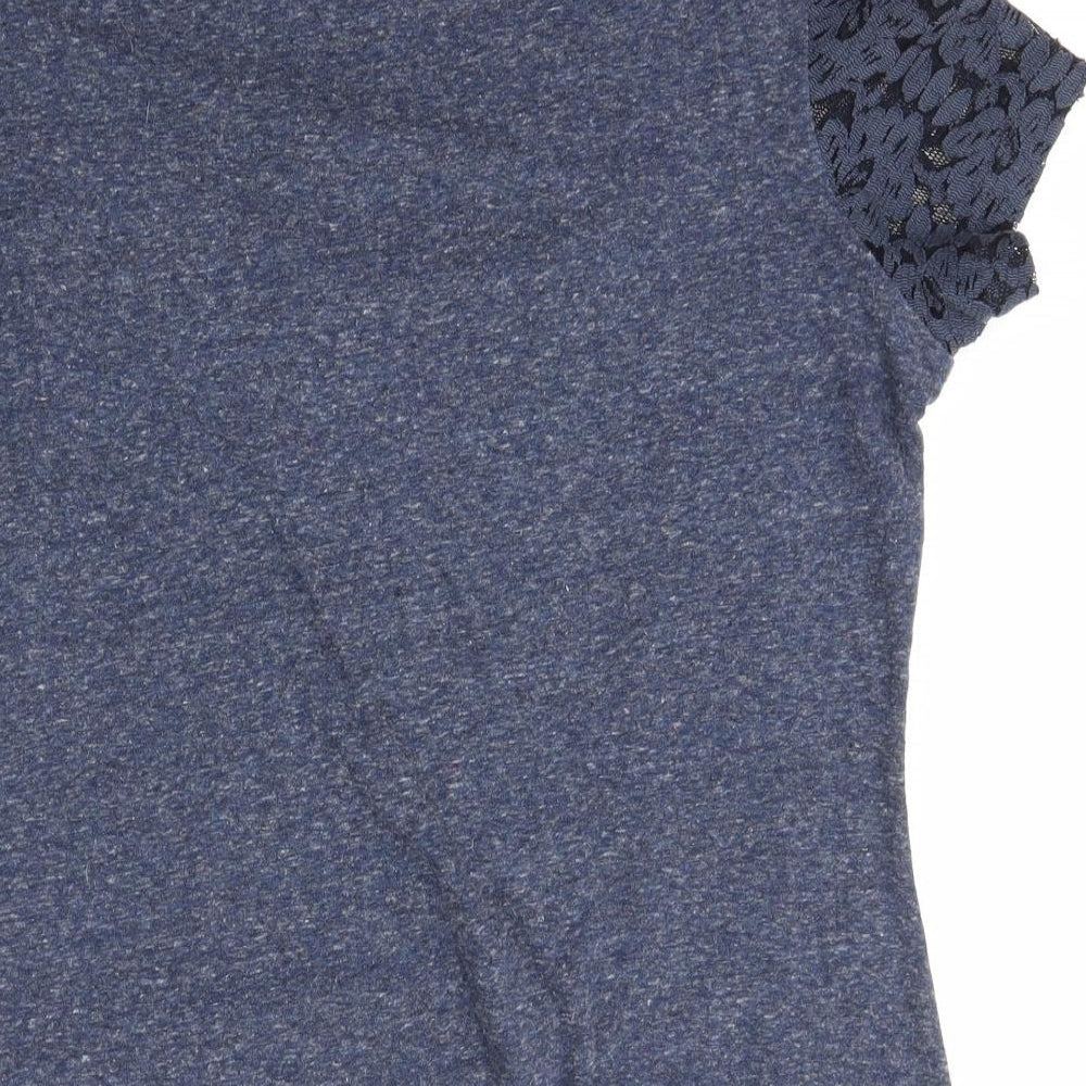 PAYNE STUDIO Womens Blue   Basic T-Shirt Size 12