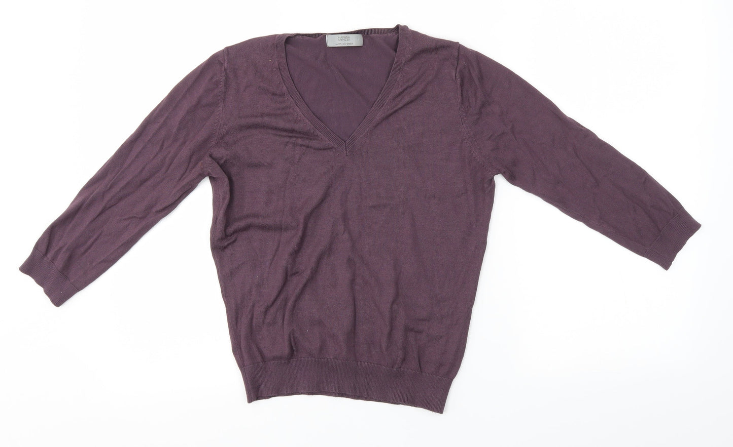 Womens UK Size 12 M&S Purple Pullover Jumper