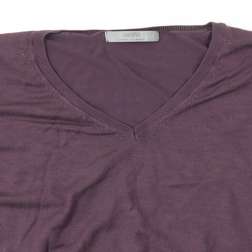 Womens UK Size 12 M&S Purple Pullover Jumper