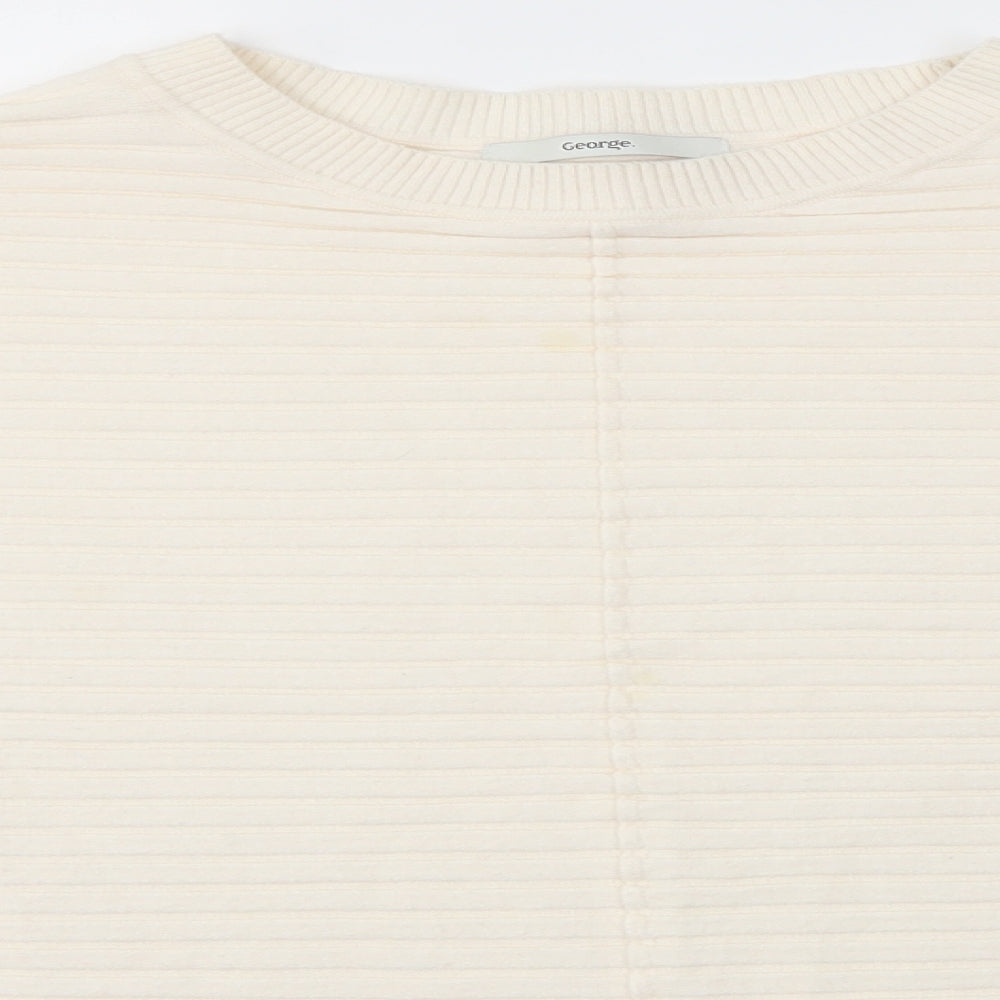 George Womens White   Pullover Jumper Size XS