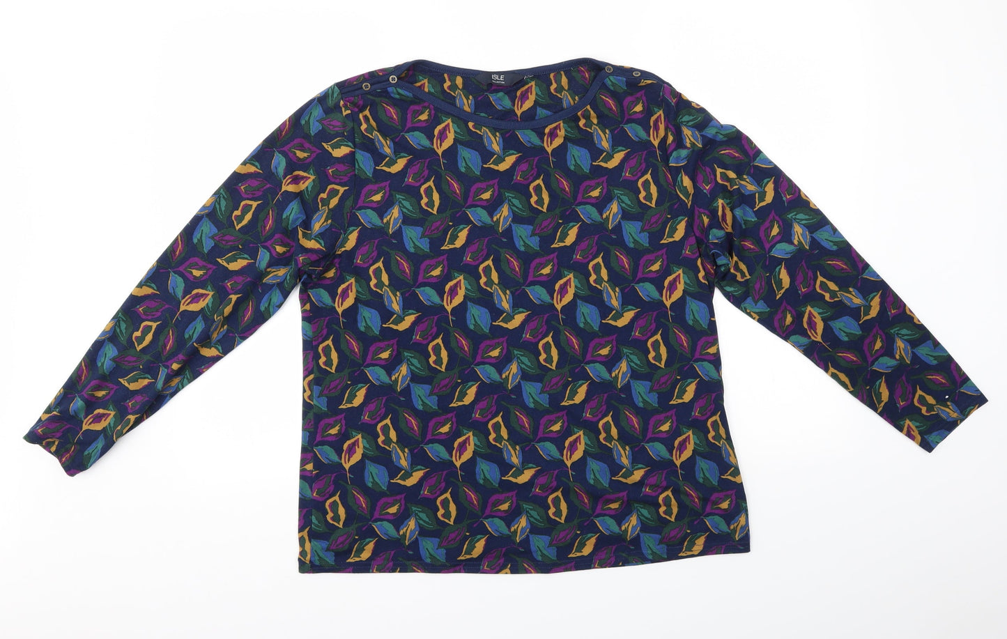 Womens UK Size M Isle Collection Multicoloured Pullover Jumper