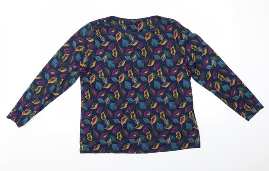 Isle Collection Womens Multicoloured Floral  Pullover Jumper Size M