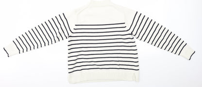 Womens UK Size S Preworn Multicoloured Henley Jumper