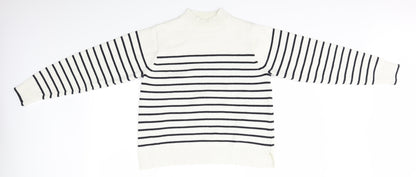 Womens UK Size S Preworn Multicoloured Henley Jumper