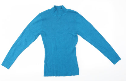 Womens UK Size L Preworn Blue Pullover Jumper