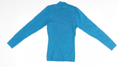 Womens UK Size L Preworn Blue Pullover Jumper