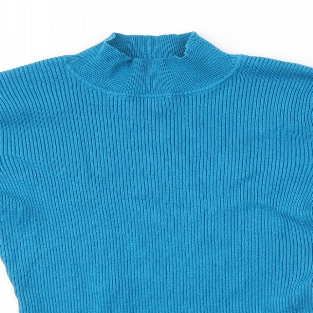 Womens UK Size L Preworn Blue Pullover Jumper