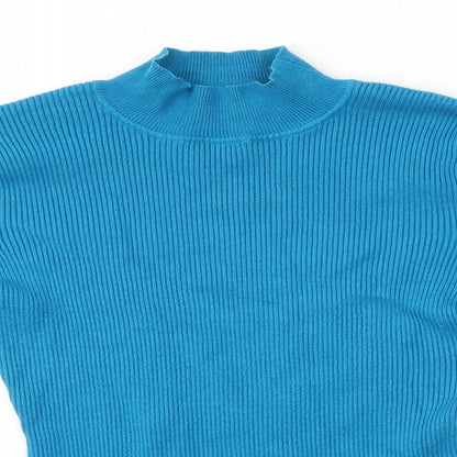 Womens UK Size L Preworn Blue Pullover Jumper