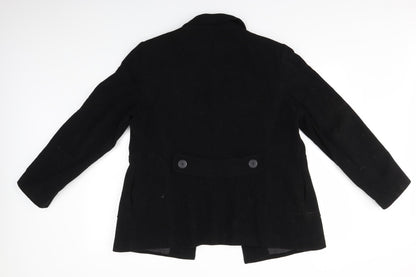 George Womens Black   Overcoat Coat Size 16