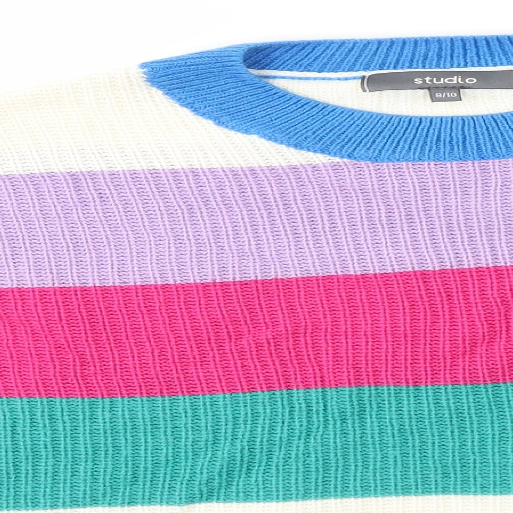 Womens UK Size 8 Studio Multicoloured Pullover Jumper