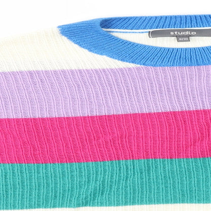 Womens UK Size 8 Studio Multicoloured Pullover Jumper